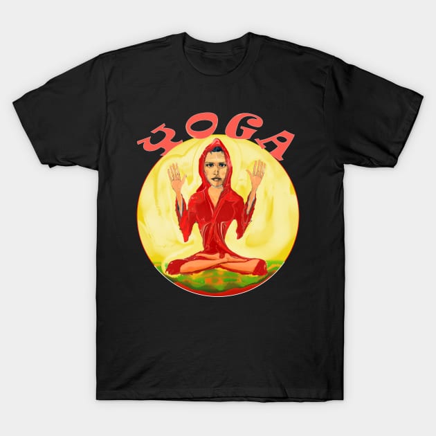 Namaste Yoga Lovers Indian Yogini Gift T-Shirt by PlanetMonkey